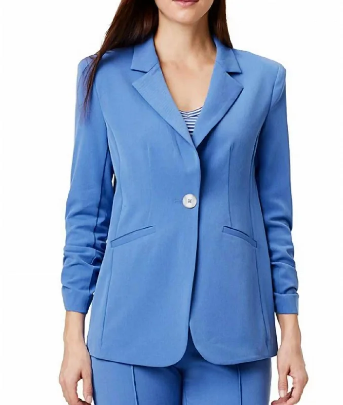 Scrunch Sleeve Avenue Jacket In Morning Glory